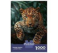 1000 Pieces Jigsaws Adults Puzzles Gifts Jungle Leopard Puzzles for Adults Hands-on Game Difficult Challenge Great Gift for Gaming 52x38cm/1000pcs