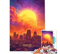 1000 Pieces Jigsaws Adults Puzzles Gifts Kansas City United States Fun at Home Activities, Pattern Assembly DIY Toys for 14+ Puzzle Game Offered (38x52cm)
