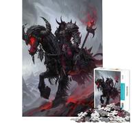 1000 Pieces Jigsaws Adults Puzzles Gifts Knight On Demonic Steed for Educational Game Toy Intellectual Game Art Work Gifts Family Activities (Size 38x52cm)