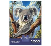 1000 Pieces Jigsaws Adults Puzzles Gifts Koala in Eucalyptus Tree Jigsaws for Adults Anti-Stress Toys Difficult Challenge Challenging To Complete 52x38cm/1000pcs