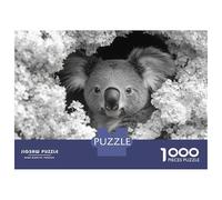 1000 Pieces Jigsaws Adults Puzzles Gifts Koala in Flowers Jigsaw for Adults Brain Teaser Game Perfect Decoration Challenging To Complete 70x50cm/1000pcs