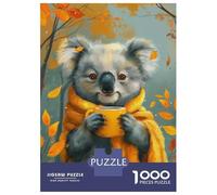 1000 Pieces Jigsaws Adults Puzzles Gifts Koala with Tea Cup Jigsaw for Adults Family Games Birthday Present Birthday Present, Gifts, 70x50cm/1000pcs