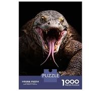 1000 Pieces Jigsaws Adults Puzzles Gifts Komodo Dragon with Mouth Open Jigsaws for Adults DIY Toys Enhance Memory Gifts for Friends And Family 70x50cm/1000pcs