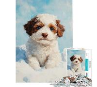 1000 Pieces Jigsaws Adults Puzzles Gifts Lagotto Romagnolo Puppy Help The Brain Exercise But Fun And Humorous Educational Game for Age 14+ Game (38x26cm)