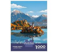 1000 Pieces Jigsaws Adults Puzzles Gifts Lake Bled Slovenia Travel Puzzle for Adults Hands-on Game Analysis And Logic Challenging To Complete 38x26cm/1000pcs