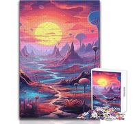 1000 Pieces Jigsaws Adults Puzzles Gifts Landscape of Alien World Calming Enjoyable Free Time Premium Accurate Cut Play Toy Size 50x75cm