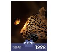 1000 Pieces Jigsaws Adults Puzzles Gifts Leopard Glowing Butterfly Jigsaw Puzzle Fun Games For Family Fun Gifts for Friends And Family 38x26cm/1000pcs