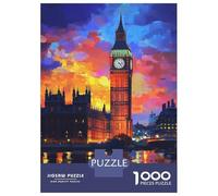 1000 Pieces Jigsaws Adults Puzzles Gifts London's Sunset Glow Adult Jigsaw Hands-on Game But Fun And Humorous Great Gift for Gaming 38x26cm/1000pcs