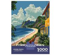 1000 Pieces Jigsaws Adults Puzzles Gifts Lopes Mendes Beach, Brazil Jigsaw for Adults Brain Teaser Game Perfect Decoration Challenging To Complete 52x38cm/1000pcs