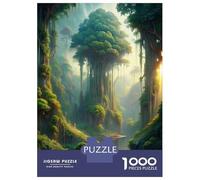 1000 Pieces Jigsaws Adults Puzzles Gifts Lush Green Fantasy Jungle Landscape Jigsaw for Adults Family Games Birthday Present Birthday Present, Gifts, 38x26cm/1000pcs