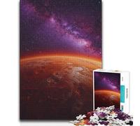 1000 Pieces Jigsaws Adults Puzzles Gifts Mars And Milky Way Galaxy Wall Decoration Brain Teaser Game Suitable for Ages 14 And Up (size 38x26cm)