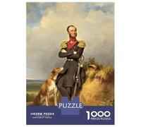 1000 Pieces Jigsaws Adults Puzzles Gifts Military Portrait with Dog Jigsaw Fun Games Precision Cutting Gifts for Friends And Family 70x50cm/1000pcs