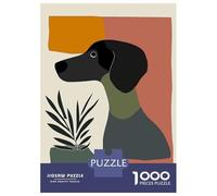 1000 Pieces Jigsaws Adults Puzzles Gifts Minimal Abstract Dog Portrait Jigsaw for Adults Family Games Birthday Present Birthday Present, Gifts, 52x38cm/1000pcs