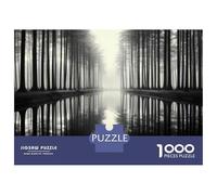 1000 Pieces Jigsaws Adults Puzzles Gifts Misty Forest Reflections Puzzle for Adults Hands-on Game Analysis And Logic Challenging To Complete 70x50cm/1000pcs