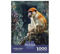 1000 Pieces Jigsaws Adults Puzzles Gifts Monkey in The Jungle Jigsaw for Adults Brain Teaser Game Perfect Decoration Challenging To Complete 52x38cm/1000pcs