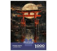 1000 Pieces Jigsaws Adults Puzzles Gifts Moonlit Torii Gate -3 Jigsaw for Adults Brain Teaser Game Perfect Decoration Challenging To Complete 52x38cm/1000pcs
