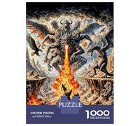 1000 Pieces Jigsaws Adults Puzzles Gifts Multi-Headed Dragon Battle Jigsaws for Adults Fun Games For Family Fun Great Gift for Gaming 70x50cm/1000pcs