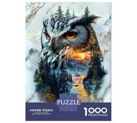 1000 Pieces Jigsaws Adults Puzzles Gifts Mystic Mountain Owl Jigsaw Fun Games Precision Cutting Gifts for Friends And Family 38x26cm/1000pcs