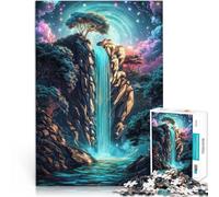 1000 Pieces Jigsaws Adults Puzzles Gifts “Mystical Waterfall” Made of wood,for age 14+ DIY Toys Great gift for gaming。size:50x75cm/14.96x20.47inch