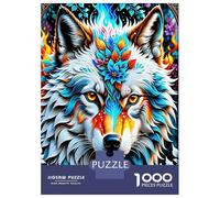 1000 Pieces Jigsaws Adults Puzzles Gifts Mythical Wolf Jigsaws for Adults Relaxing Games Wall Decoration Birthday Present, Gifts, 38x26cm/1000pcs