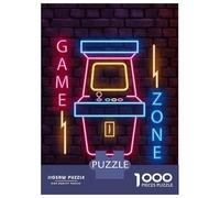 1000 Pieces Jigsaws Adults Puzzles Gifts Neon Art Console Game Zone Puzzle for Adults Fun Games A Work of Art Challenging To Complete 70x50cm/1000pcs