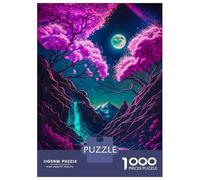 1000 Pieces Jigsaws Adults Puzzles Gifts Neon Cherry Blossom Jigsaw for Adults Family Games A Work of Art Gifts for Friends And Family 38x26cm/1000pcs