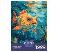 1000 Pieces Jigsaws Adults Puzzles Gifts Orange Fish Underwater Puzzle for Adults Fun Games But Fun And Humorous Gifts for Friends And Family 70x50cm/1000pcs
