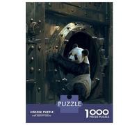 1000 Pieces Jigsaws Adults Puzzles Gifts Panda Criminal Rob Bank Jigsaws for Adults Relaxing Games Wall Decoration Birthday Present, Gifts, 38x26cm/1000pcs