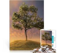 1000 Pieces Jigsaws Adults Puzzles Gifts Peaceful Swing Made of cardboard,for age 14+ game wall decoration Offered as gifts for the whole family。size:38x52cm/14.96x20.47inch