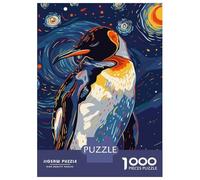 1000 Pieces Jigsaws Adults Puzzles Gifts Penguin in Starry Night Style Jigsaw Puzzle Fun Games For Family Fun Gifts for Friends And Family 70x50cm/1000pcs