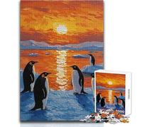 1000 Pieces Jigsaws Adults Puzzles Gifts Penguin Sunset Brainteaser Family Games Analysis And Logic DIY Toys Size 50x75cm