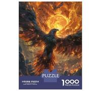 1000 Pieces Jigsaws Adults Puzzles Gifts Phoenix And Sun Puzzle for Adults Hands-on Game Analysis And Logic Challenging To Complete 70x50cm/1000pcs