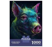 1000 Pieces Jigsaws Adults Puzzles Gifts Pig Imagination Jigsaw Puzzle Anti-Stress Toys Difficult Challenge Birthday Present, Gifts, 70x50cm/1000pcs