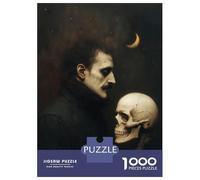 1000 Pieces Jigsaws Adults Puzzles Gifts Poe’s Lament, A Dance with Mortality Puzzles for Adults Fun Games Staycation Kill Time Birthday Present, Gifts, 38x26cm/1000pcs