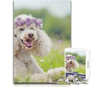 1000 Pieces Jigsaws Adults Puzzles Gifts Poodle Dog Educational Family Game Difficult Challenge Gifts Ideas Size 50x75cm
