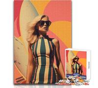 1000 Pieces Jigsaws Adults Puzzles Gifts Postmodern Surfing Dreams Calming Enjoyable Free Time Premium Accurate Cut Play Toy Size 50x75cm