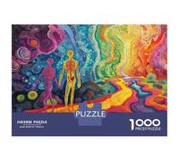 1000 Pieces Jigsaws Adults Puzzles Gifts Psychedelic Art Print Teenager Puzzles Relaxing Games Hand Speed Race Great Gift for Gaming 70x50cm/1000pcs
