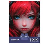 1000 Pieces Jigsaws Adults Puzzles Gifts Red Hair, Blue Eyes Jigsaw Puzzle Fun Games For Family Fun Gifts for Friends And Family 52x38cm/1000pcs
