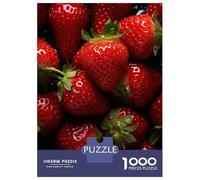 1000 Pieces Jigsaws Adults Puzzles Gifts Red Strawberry Puzzles for Adults Fun Games Staycation Kill Time Birthday Present, Gifts, 38x26cm/1000pcs