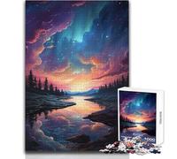 1000 Pieces Jigsaws Adults Puzzles Gifts River Beneath Epic Sky Educational Family Game Difficult Challenge Gifts Ideas Size 50x75cm