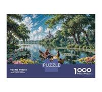 1000 Pieces Jigsaws Adults Puzzles Gifts Romantic Boat Ride in Enchanted Lake Jigsaws for Adults Anti-Stress Toys Difficult Challenge Challenging To Complete 70x50cm/1000pcs