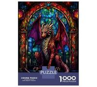 1000 Pieces Jigsaws Adults Puzzles Gifts Ruby Scalebreaker Dragon Puzzles for Adults Fun Games Staycation Kill Time Birthday Present, Gifts, 38x26cm/1000pcs