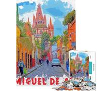 1000 Pieces Jigsaws Adults Puzzles Gifts San Miguel De Allende Adult Jigsaw Puzzles Pattern Assembly for Birthday, for Friends And Family (Size 38x26cm)