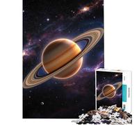 1000 Pieces Jigsaws Adults Puzzles Gifts Saturn in Space Help The Brain Exercise But Fun And Humorous Educational Game for Age 14+ Game (50x75cm)