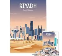 1000 Pieces Jigsaws Adults Puzzles Gifts Saudi Arabia Family Games Challenging Game Toys Art Work Gifts Suitable for Couples (Size 38x52cm)