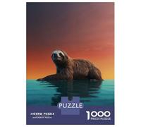 1000 Pieces Jigsaws Adults Puzzles Gifts Serene Sloth at Sunset Puzzle for Adults Relax Games For Family Fun Gifts for Friends And Family 38x26cm/1000pcs