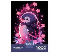 1000 Pieces Jigsaws Adults Puzzles Gifts Shiny Pink Flower Penguin Puzzle for Adults Relax Games For Family Fun Gifts for Friends And Family 38x26cm/1000pcs