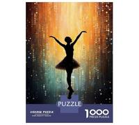 1000 Pieces Jigsaws Adults Puzzles Gifts Silhouette Ballerina Jigsaw Puzzle Brain Teaser Game Precision Cutting Educational Challenge 38x26cm/1000pcs