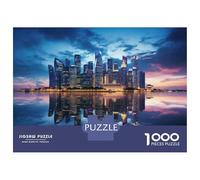 1000 Pieces Jigsaws Adults Puzzles Gifts Singapore Cityscape at Sunset Puzzle for Adults Hands-on Game Analysis And Logic Challenging To Complete 52x38cm/1000pcs