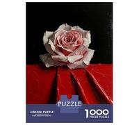 1000 Pieces Jigsaws Adults Puzzles Gifts Single Pink Rose Puzzles for Adults Brain Teaser Game Analysis And Logic Birthday Present, Gifts, 38x26cm/1000pcs